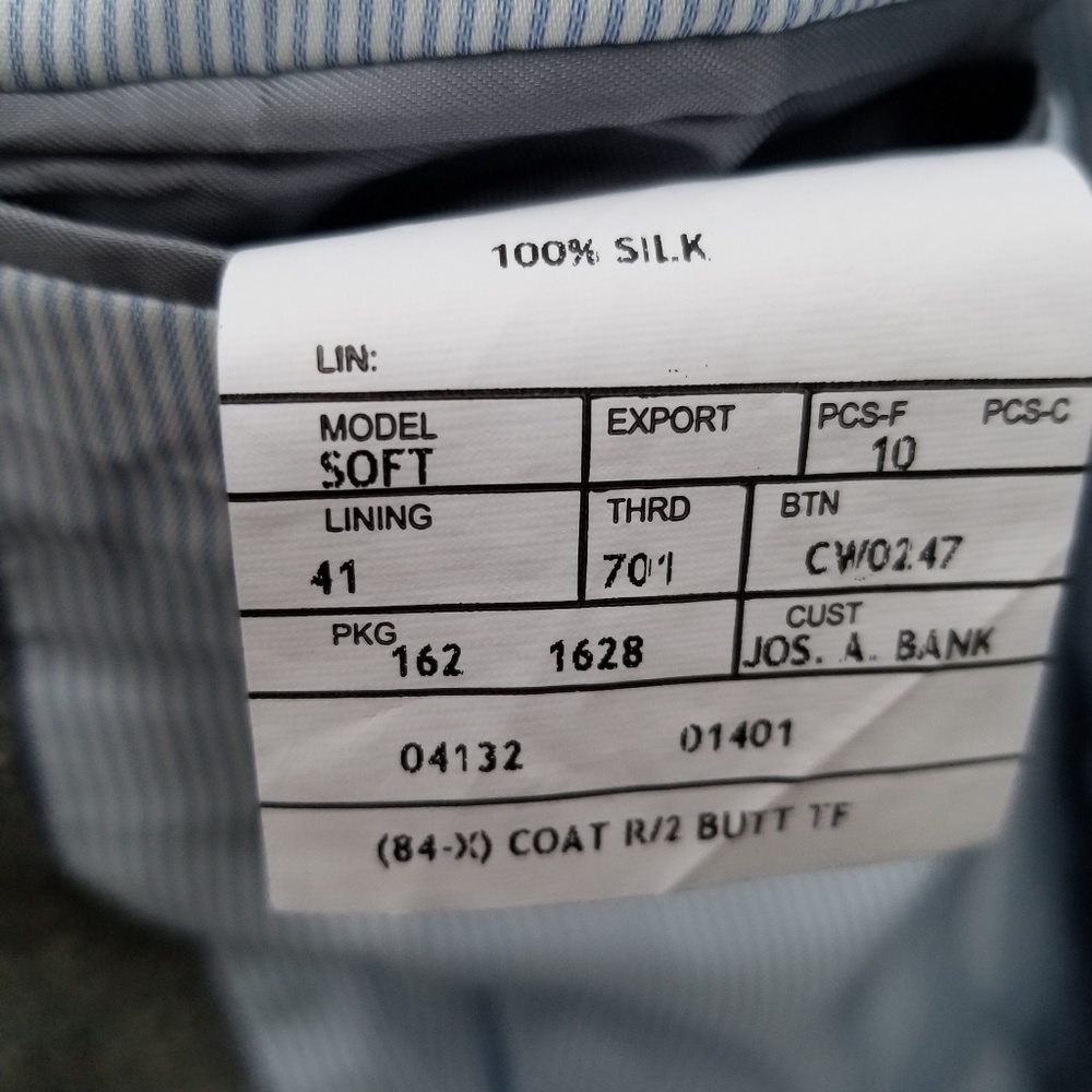 Jos. A. Bank silk sports coat - Picture 5 of 8
